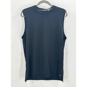 DSG Mens Sleeveless Performance Top Black Crew Neck Workout Tank Size M RN104141